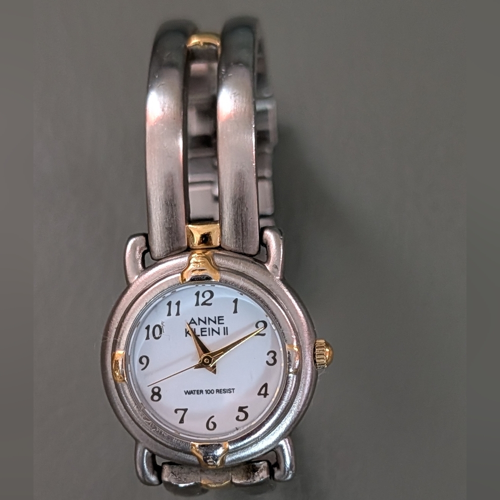 Anne Klein Two-Tone Silver and Gold Watch In Working Condition - Picture 8 of 8